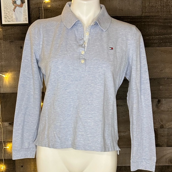 TOMMY HILFIGER LONG SLEEVE HALF BUTTON POLO - Picture 2 of 4